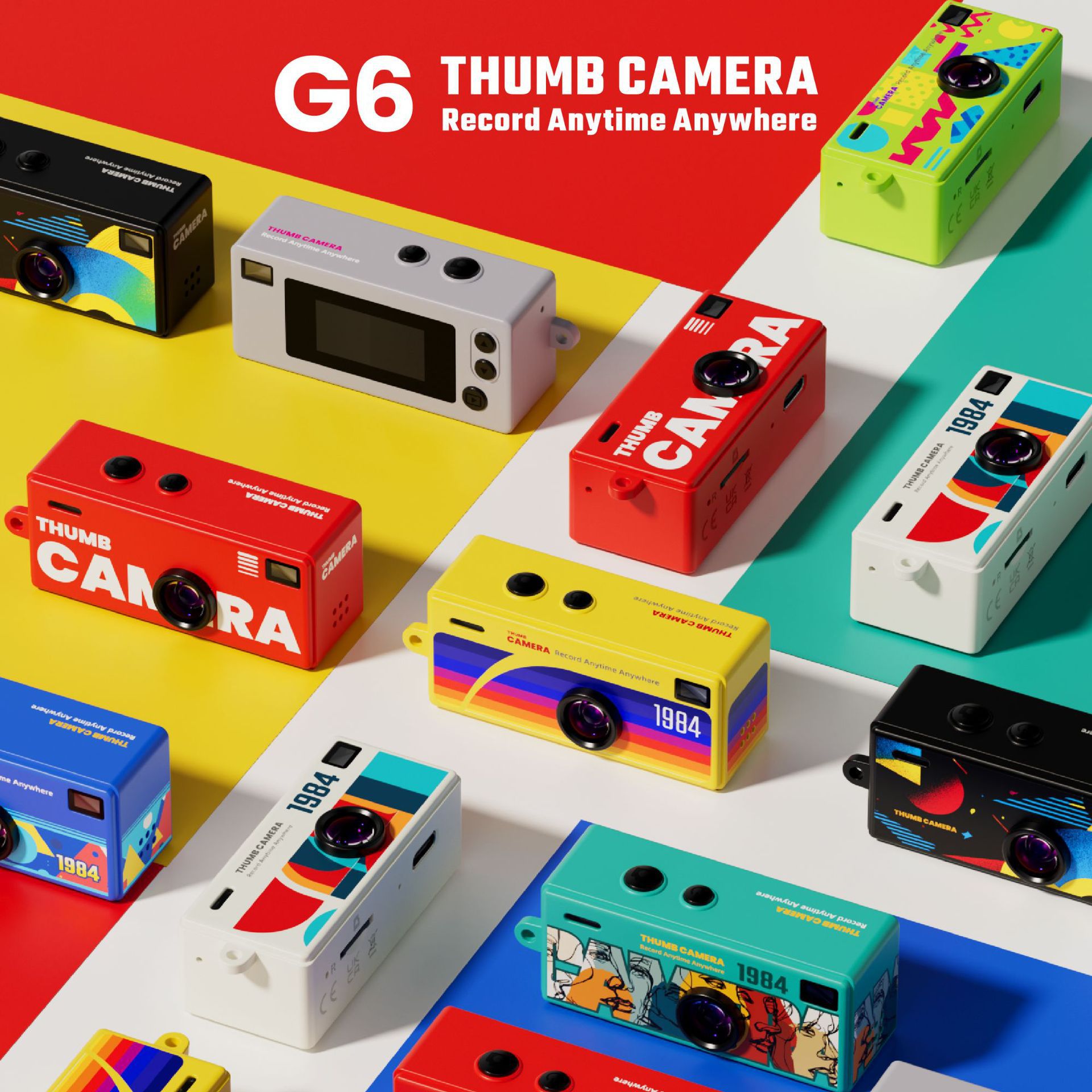 Cross-Border G6 Thumb Mini Camera Student Party Outdoor Sports Camera Photo and Video Recording Children's Pocket Camera