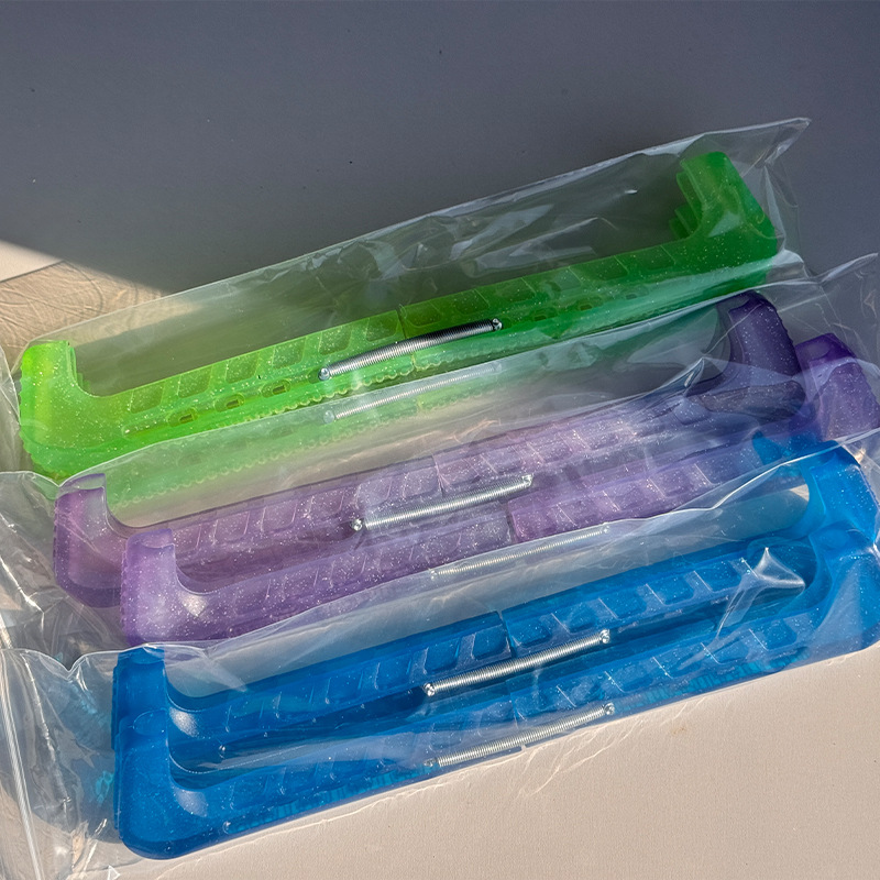 Figure Skating Blade Cover Kidsren's Skates Hard Blade Cover Speed Skating Blade Protective Cover Crystal Jelly Color Matching Skate Cover