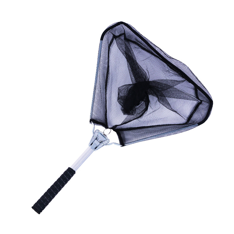 Aluminum Alloy grip folding stream small dip net integrated folding portable dip net rod fishing net fishing net fishing net