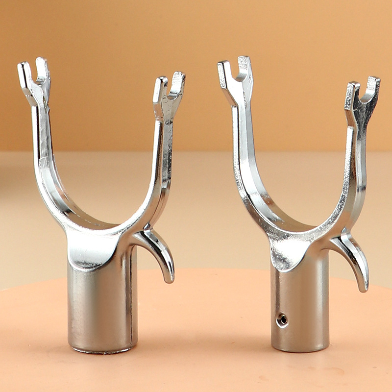 Factory wholesale aluminum alloy clothes fork head accessories hanging clothes fork thickened 19mm tube clothes pole joint multi-color optional