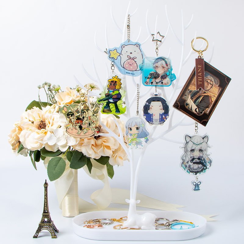 [Acrylic Customization] Standing Keychain Pendant Shake Ferris Wheel Ring Buckle Pp Clip Quicksand Mahjong