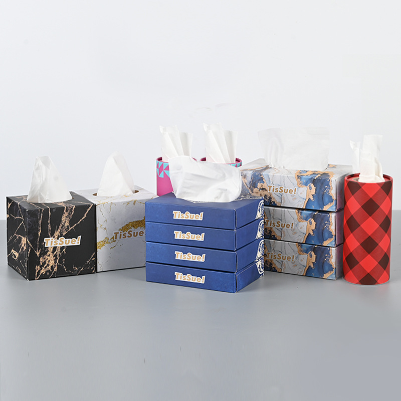 Customized Advertising Paper Creative Commercial Cube Removable Tissue Napkin Facial Tissue Customized Printable Logo