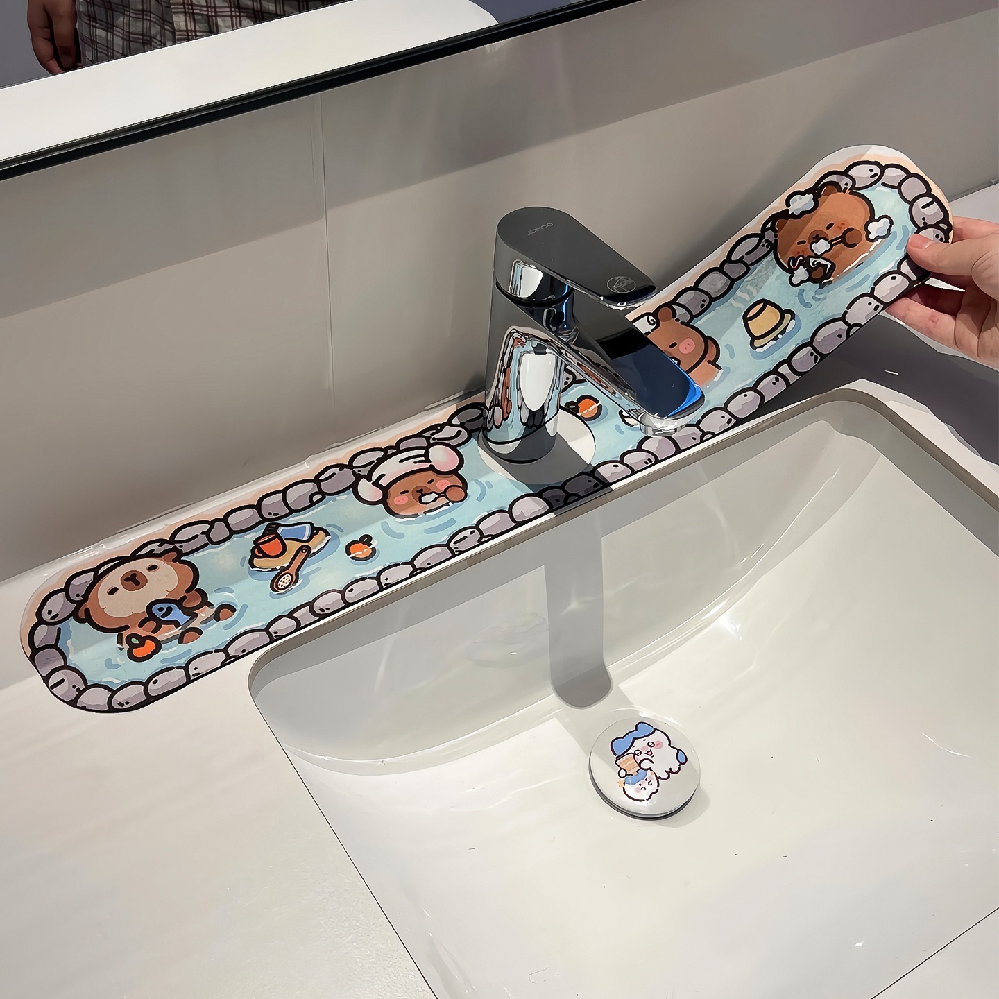 Cartoon Cute New Faucet Drain Mat Home Restaurant Water-Absorbent Non-Slip Table Mat Living Room Heat-Proof Coffee Table Mat