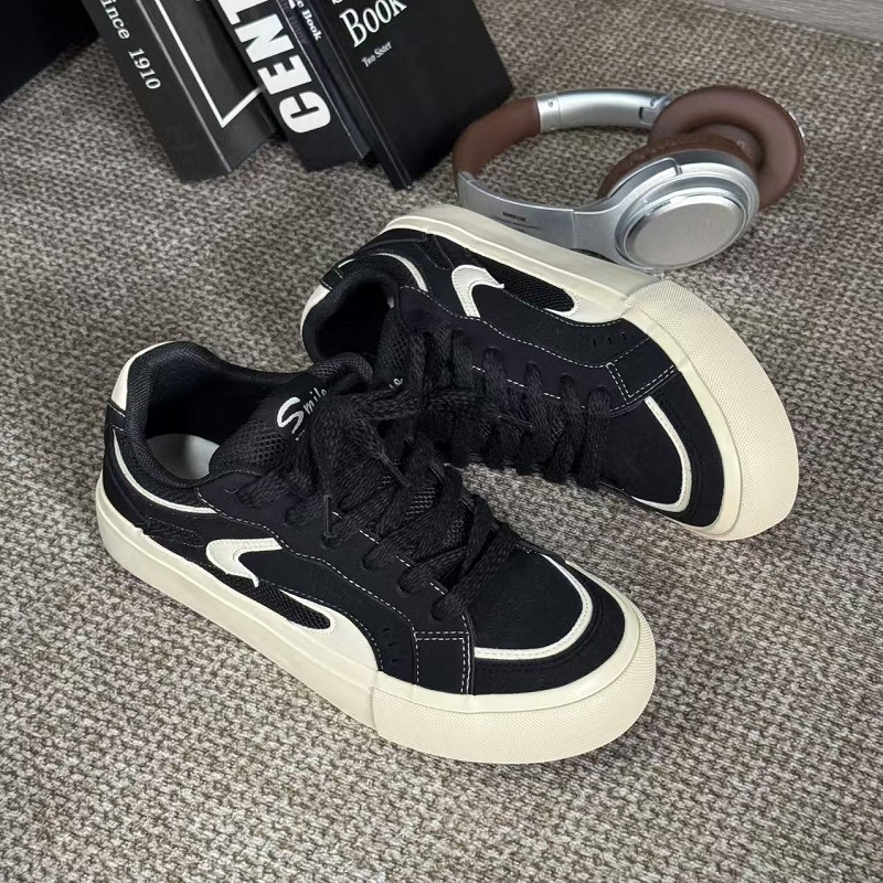 Vasibaen 2025 New Casual Shoes for Boys, Thick-Soled Retro Breathable Sneakers, Bread Shoes, Versatile Niche Shoes