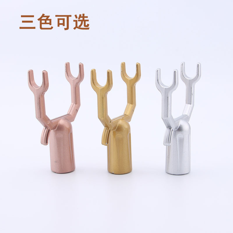Aluminum Alloy Clothes Fork Head Silver Daily Necessities Accessories Clothes Drying Hook Hanging Clothes Rod Joint Fruit Tree Fork