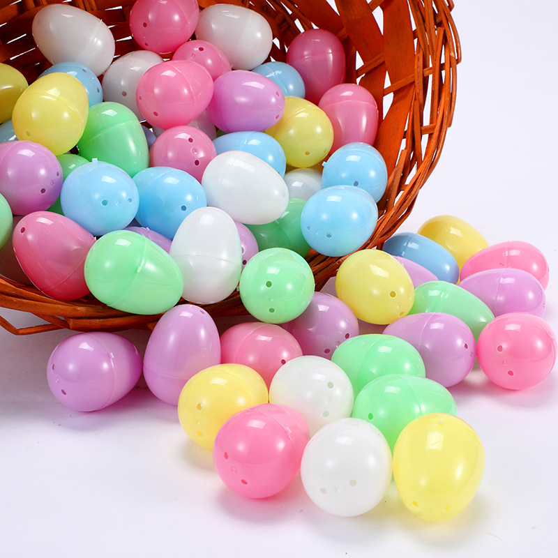 Cross-border explosions Easter egg plastic lottery eggshell open egg twisted egg 6cm factory in stock supply