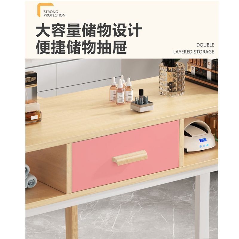 Manicure Table Manicure Shop Special Table and Chair suit Storage Cabinet Manicure Console Japanese Style Light Luxury Double Manicure Table
