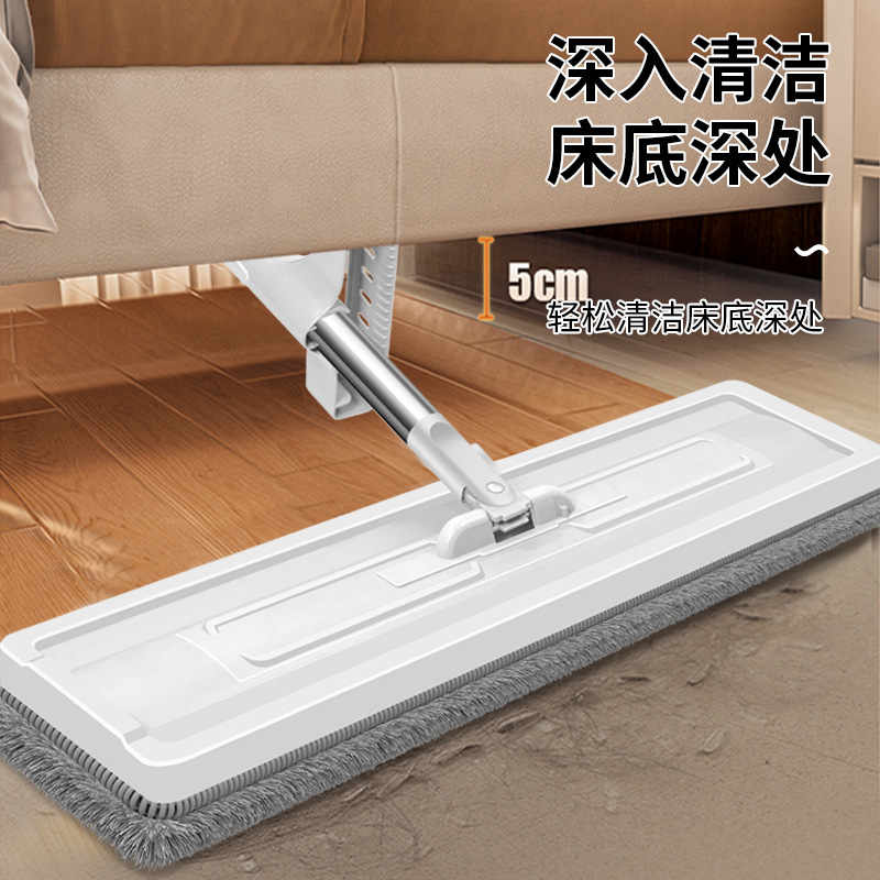 42CM Panel Lazy Hand-free Mop Household Mop with Mop Bucket Mop Water Absorbent Mop Factory Hair