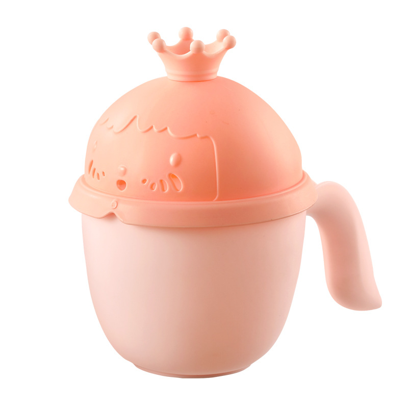 Crown Baby Shampoo Cup Newborn Shower Water Scoop Cartoon Princess Lid Children's Shampoo Bath Scoop Bathing