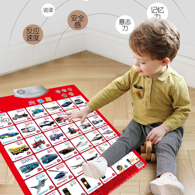 Duoduozai Literacy Audio Wall Chart Wall Stickers Audio Early Education Wall Chart Enlightenment Sound Children's Educational Toys Wholesale