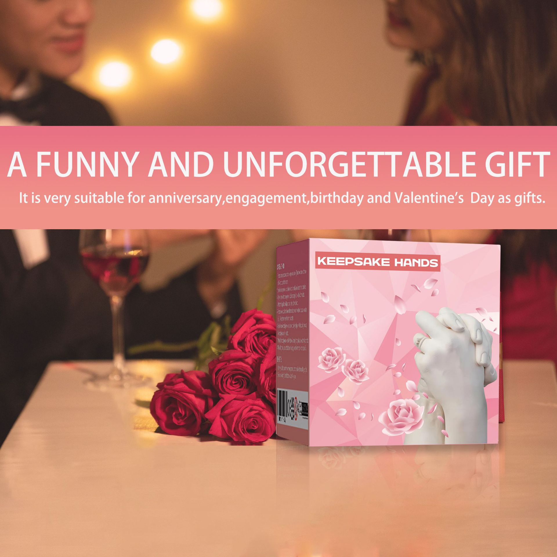 Couple Hand Mold Gypsum Powder Valentine's Day Gift Cross-Border Export Specially Designed for 3D Hand Model DIY Souvenir Cloning Powder