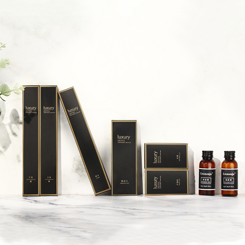 High-end hotel full set of disposable toiletries wholesale B & B toothbrush with toothpaste suit hotel toothbrush LOGO