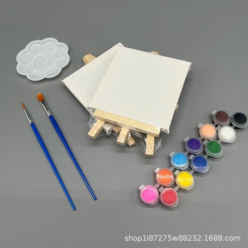 Mini oil painting frame 10*10 small drawing board easel suit children's acrylic painting blank hand-painted factory direct sales