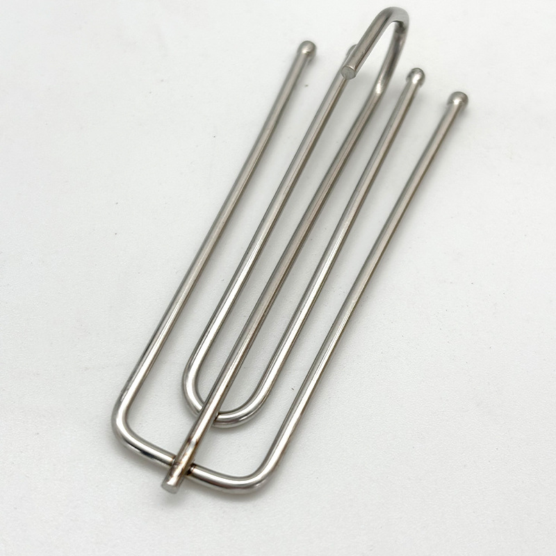 Foreign trade bold stainless steel curtain fabric fork hook universal curtain accessories cloth belt wear hook four claw hook