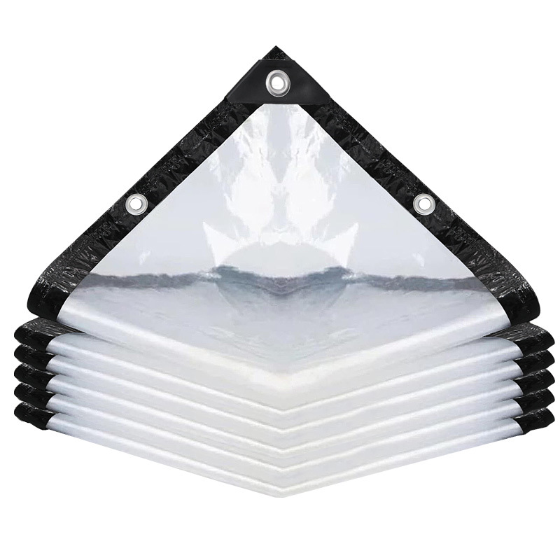Cross-Border Rainproof Cloth Balcony Thickened Waterproof Cloth Translucent Greenhouse Insulation Plastic Cloth Heat-Sealed Edge Transparent Rainproof Cloth