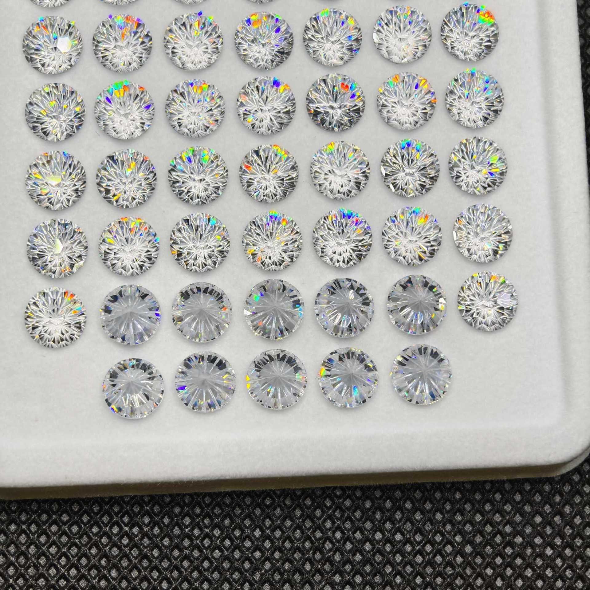 Round Eight Hearts and Eight Arrows 5Aspg Grade Cubic Zirconia Loose Stone