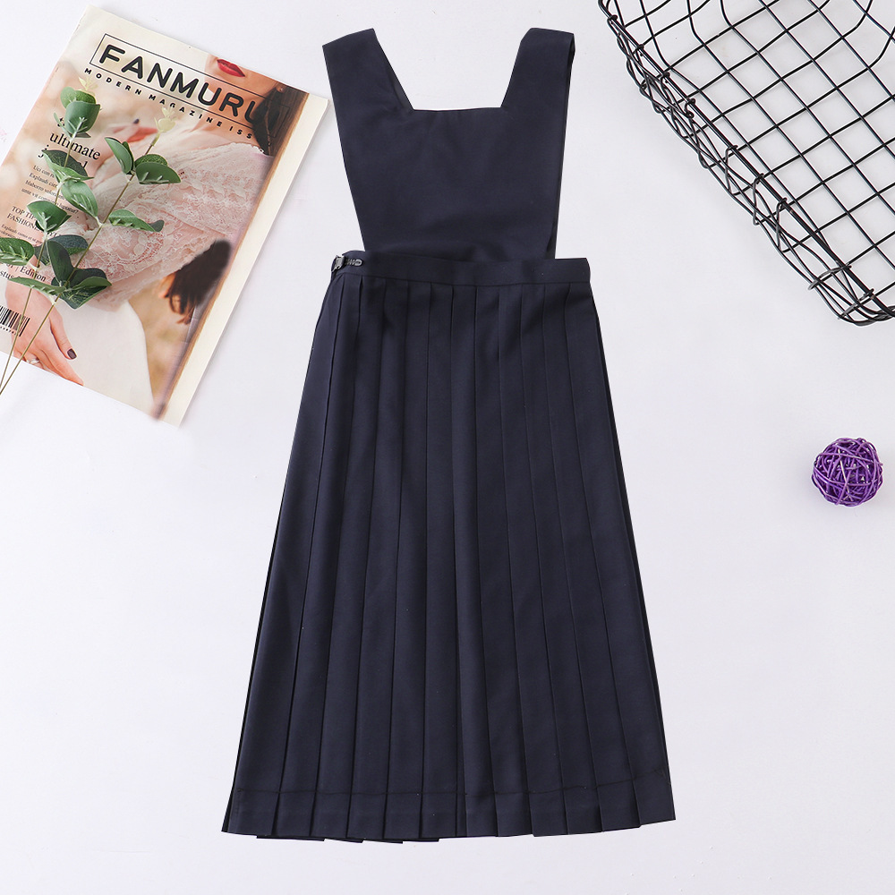 Milk protection skirt JK skirt card milk skirt suspender skirt dress breast protection skirt women's uniform skirt solid color maxi skirt pleated skirt