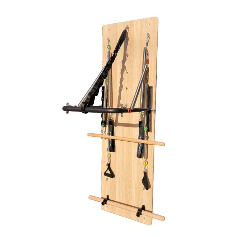 Pilates Wall-Mounted Trainer Board Yoga Fitness Equipment Multifunctional Silent Home Oak Silent Training