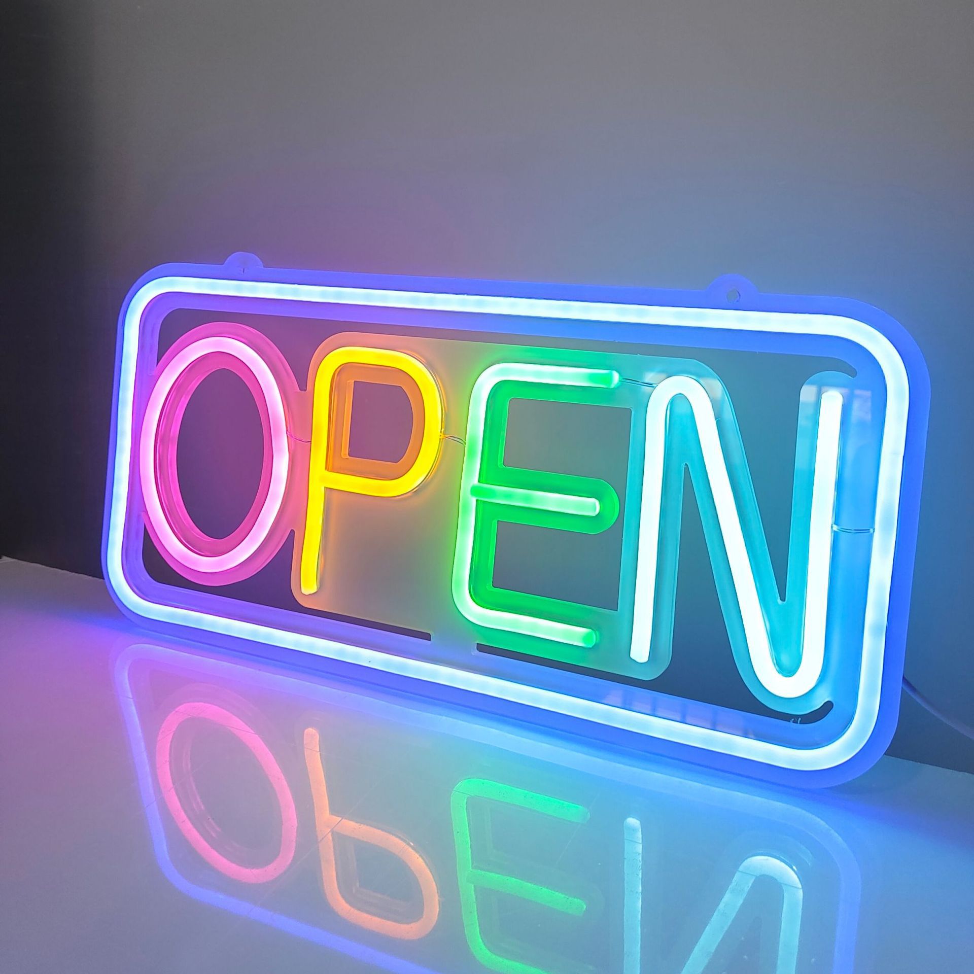 Led Neon Remote Control Open Luminous Letter Business Sign Light Colorful Flashing Decorative Light Advertising Light Board