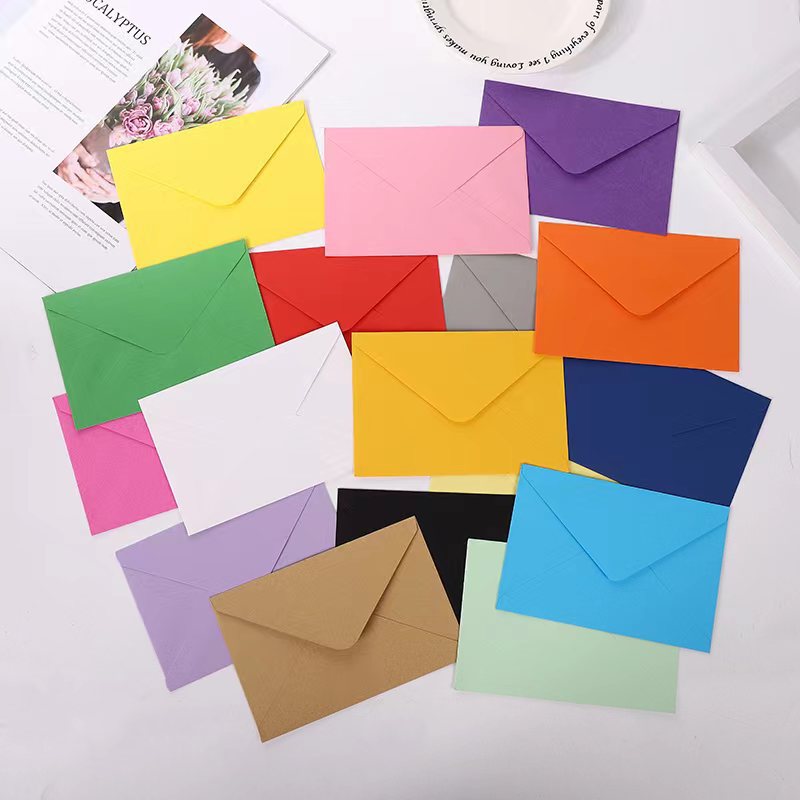 In stock wholesale solid color European color double adhesive paper Western envelope Kraft paper black Kali seal cross-border Amazon