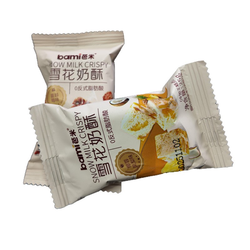 Bami Snowflake Milk Pastry 25g Cranberry Flavored Coconut Pineapple Flavored Pastry Afternoon Tea Snack for Cravings and Watching Dramas