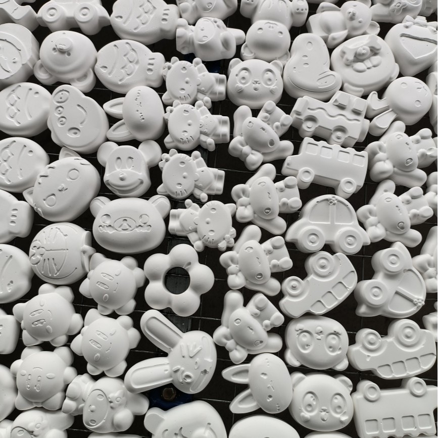 Гипсовая кукла игрушка для рисования граффити для детей DIY граффити кукла с мультяшным рисунком