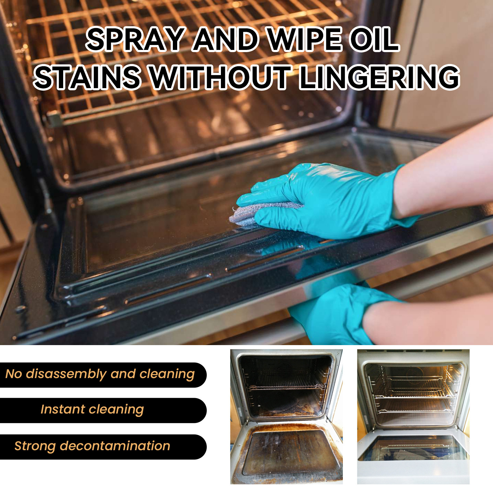 Jakehoe Oven and Grill Cleaner Oven Grill Special Decontamination, Deodorization, Odor Removal and Degreasing Agent