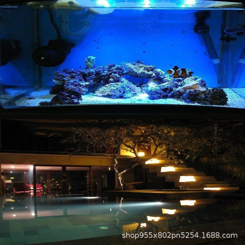 Cross-Border E-Commerce Best-Selling 5W 10W Rgb Underwater Light Colorful Remote Control Underwater Light Park Square Landscape Spotlight