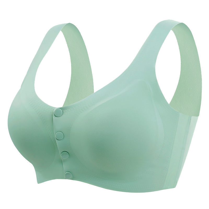 Nursing Bra, Maternity Intimates, Pregnancy, Postpartum, Breastfeeding, Middle-Aged and Elderly Front-Opening Latex Push-Up Bra Without Rims