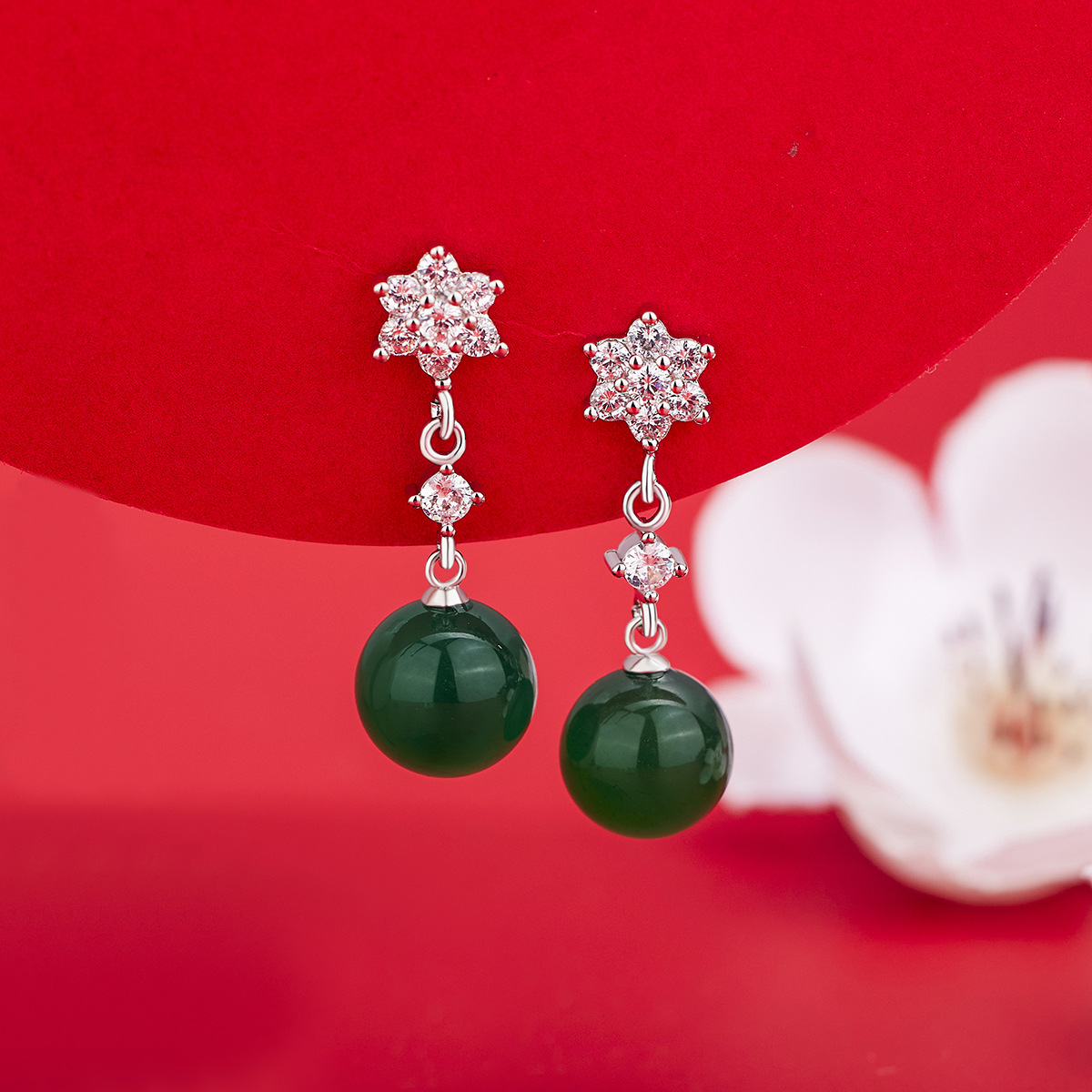 Серьги из натурального агата корейского стиля, снежинки, модные серьги, универсальные длинные украшения, оптовая продажа