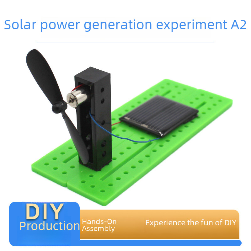 Solar Power Generation Experiment A2Diy Creative Toy Student Science and Technology Small Project Assembly Stem Teaching Aids Black Technology