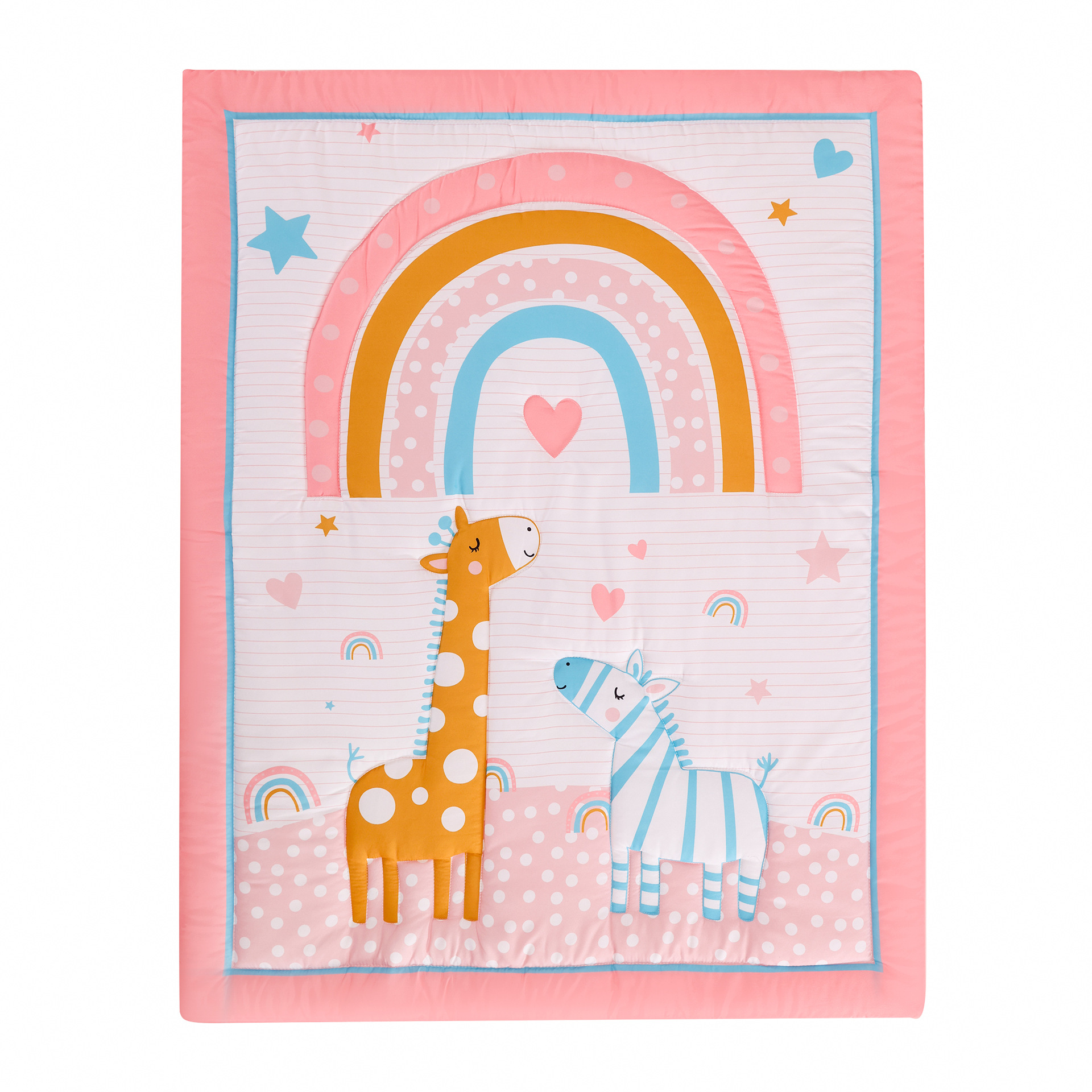 Foreign trade factory cross-border newborn set children's quilt bed hat single bed skirt infant bedding three-piece set