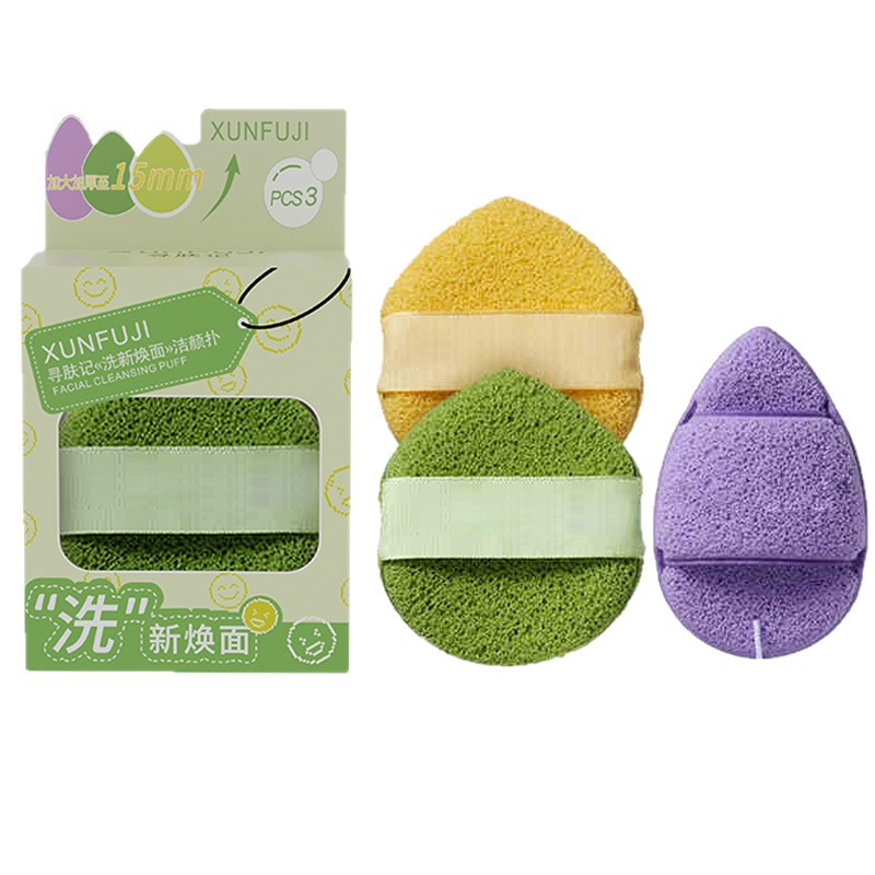 Facial Cleansing Glove-Type Face Wash Puff Boxed Water Drop Facial Cleansing Puff for Wiping Face, Removing Dirt and Mask, Cleaning Magic Tool, Face Wash Sponge Puff