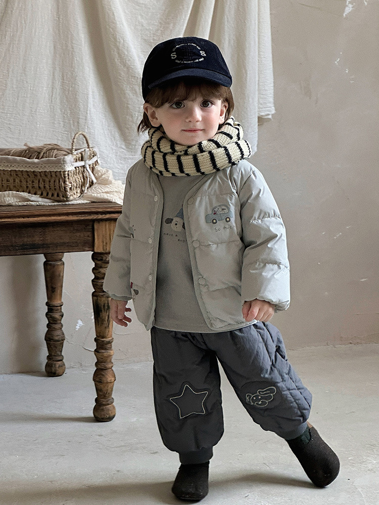 Baby down Jacket Autumn and Winter New Style Lightweight 90 White Duck down Coat for Boys and Kidsren Warm Outerwear Class a