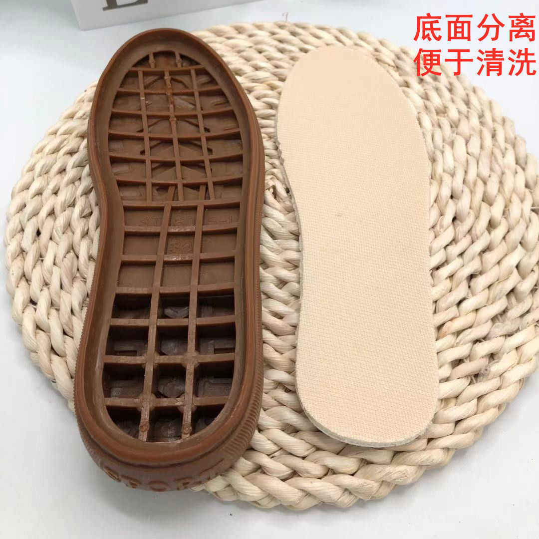 Summer New Style Martin Boots Hand-Knitted Hook Shoe Soles Tendon Non-Slip Wear-Resistant Semi-Finished Wool for Men and Women