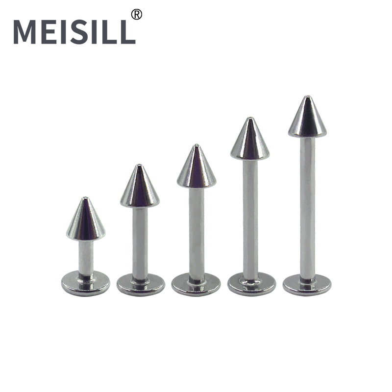 Meier Stainless Steel Lip Nail External Teeth Lip Nail Conventional Ear Bone Nail European and American Basic Ear Nail Human Puncture Jewelry Factory