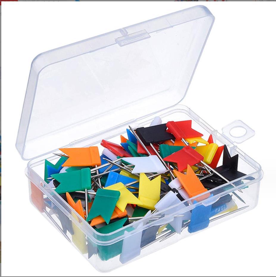 Manufacturer Colorfulful Flag Needles 8-Colorful Bulk Flag Nails Creative Office Map Nails Cork Board Marking Thumbtacks Colorfulful Flag Nails