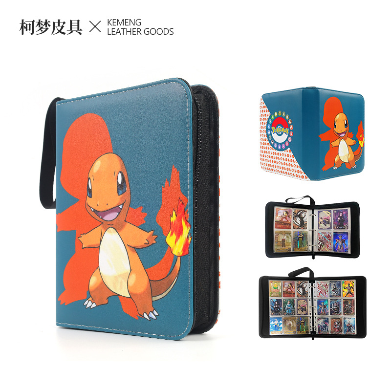 in stock Wholesale Pokémon Card Book Collection Elf Baokemeng Storage Card Book Jiugongge Loose-leaf Card Book