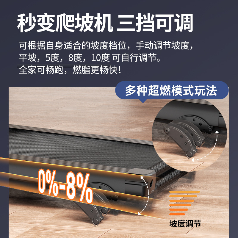 A6 New Household Treadmill Household Medium-sized Indoor Hydraulic Folding Electric Climbing Walking Machine Fitness Equipment