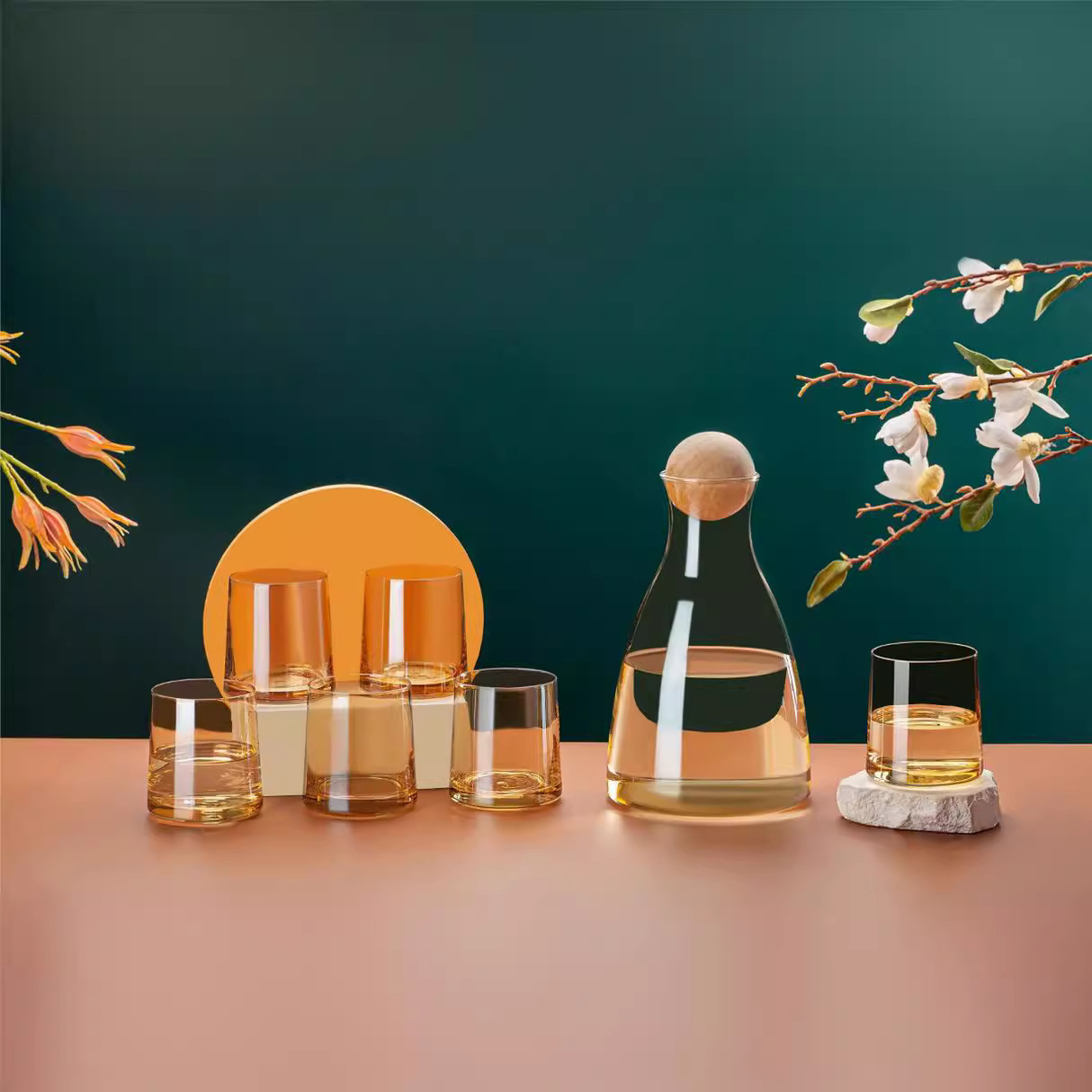 Легкая роскошь, простая и термостойкая холодная чайник, высокобorosilicatное стекло, термостойкая, домашний набор для заваривания чая большого объема, чайный набор