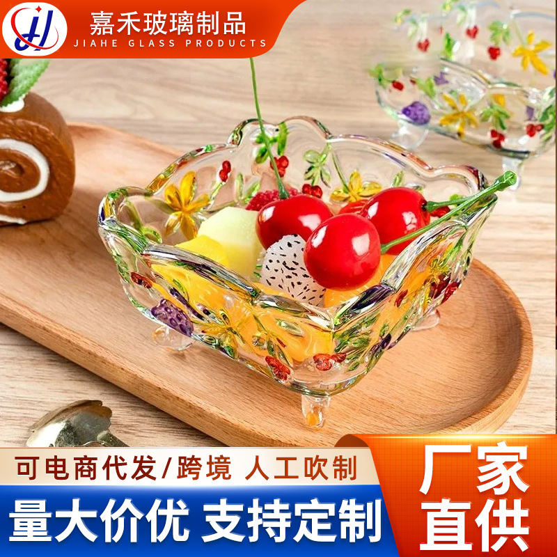 Кристаллическая стеклянная банка для конфет в форме винограда, большая емкость для хранения сухофруктов, креативная милая банка для сахара
