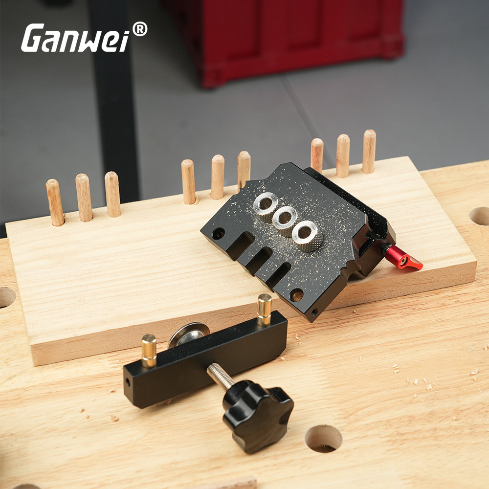 Woodworking New Aluminum Alloy High Tenon Panel Round Wood Tenon Puncher Precision Automatic Centering Tool Round Wood