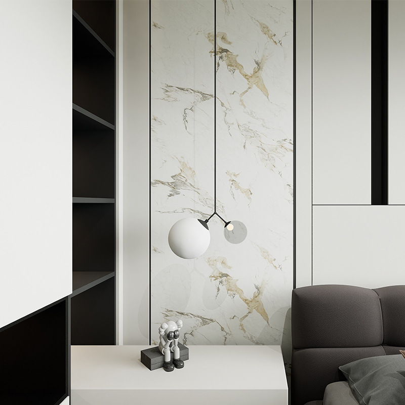 Melamine Impregnated Paper 16805 Silk White Rock Pattern Sticker Multi-Layer Board Pressure Sticker Furniture Decorative Paper