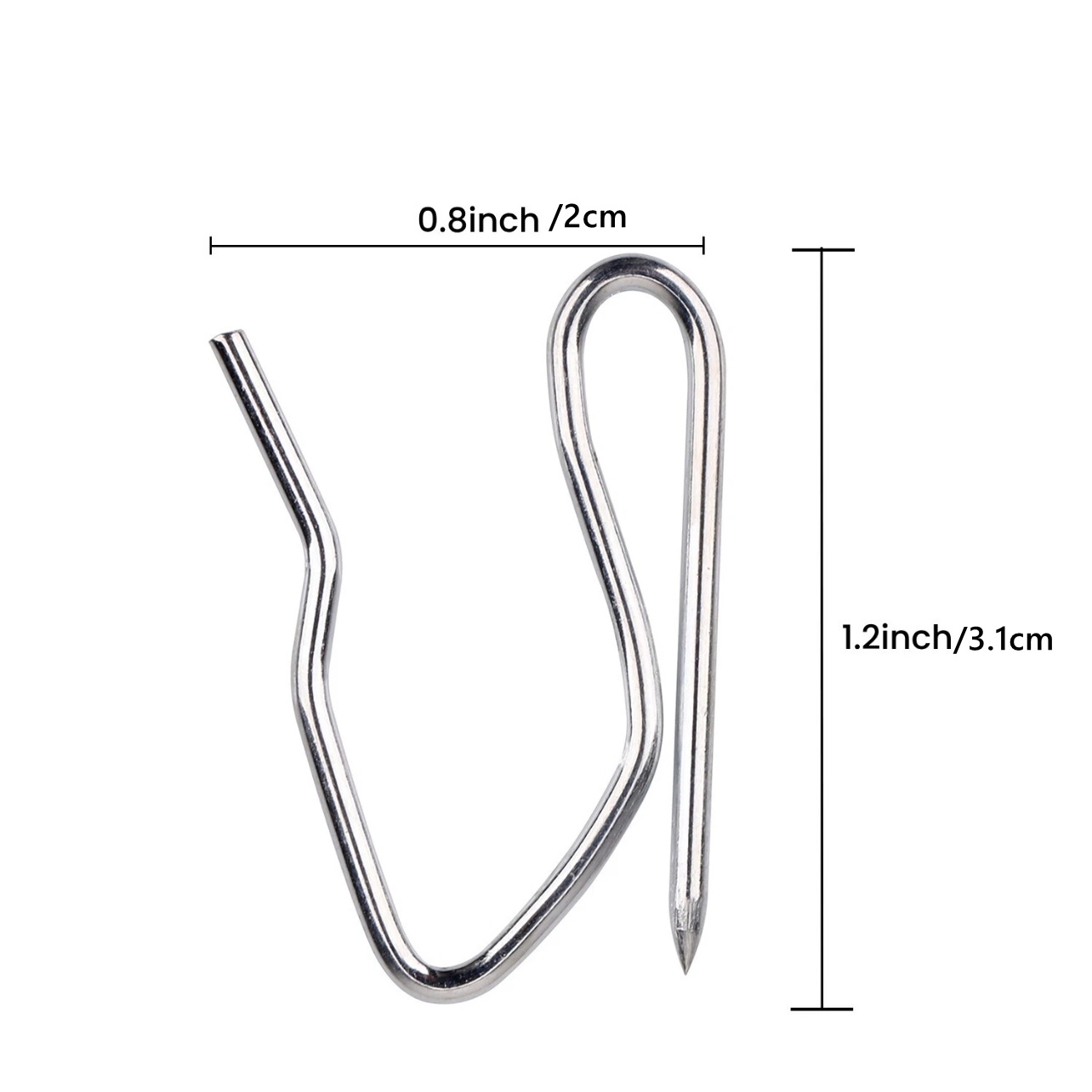 Curtain S Hook, Stainless Steel, High Gloss Large S Hook, Single Hook, Korean Folding Cloth Belt S Hook, Korean Style Hook