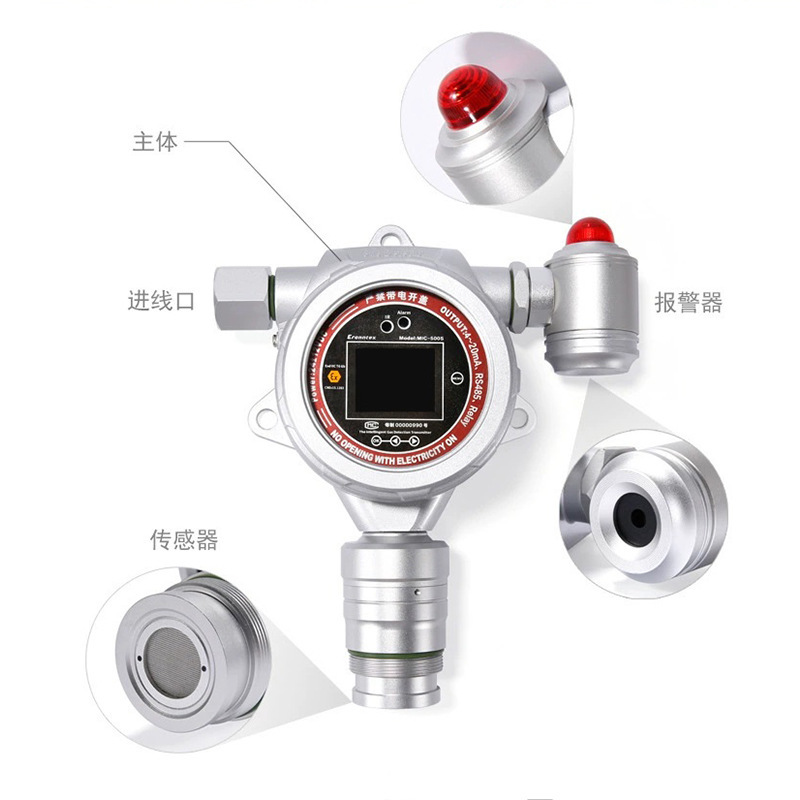 Fixed Hydrogen Sulfide Gas Detector Industrial Grade Explosion-Proof H2S Gas Monitoring Alarm Gas Detector
