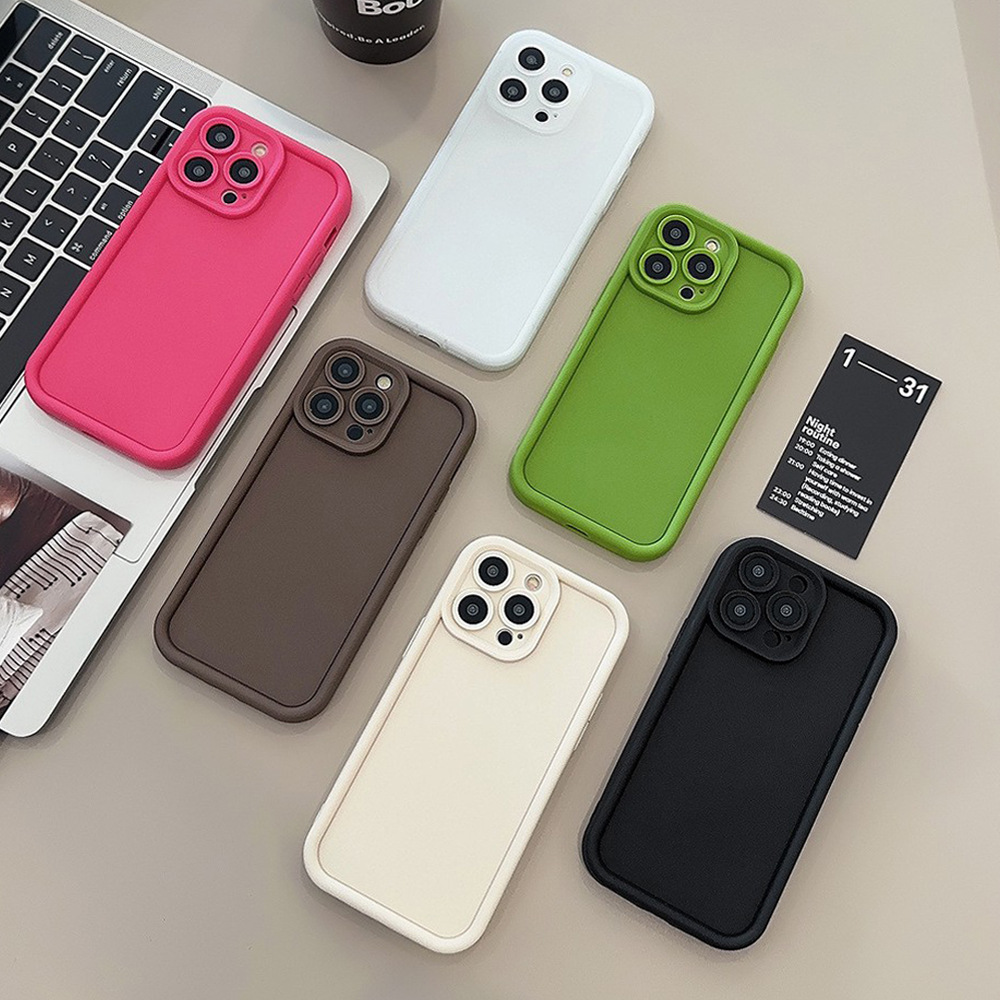 Ladder Camera iPhone 17 Phone Case iPhone 15 Silicone Suitable for 11, 16 Pro Max Full Coverage, 12 Solid Color, 13