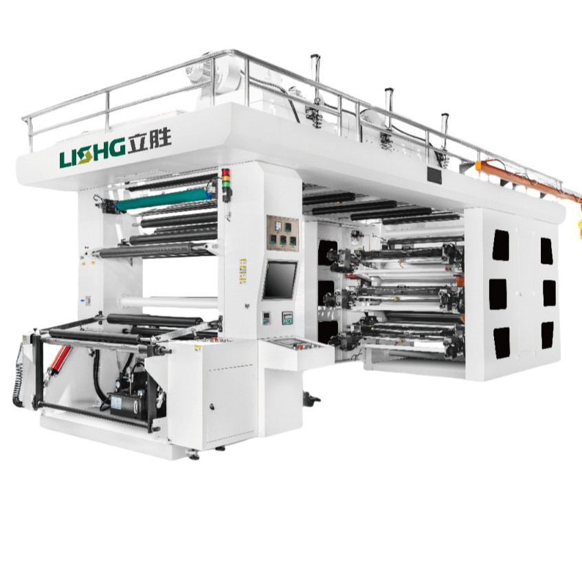 Lisheng 4-Color Satellite Flexographic Printing Machine Film Pe/Pet/Bopp/Pvc/ Non-Woven General Printing