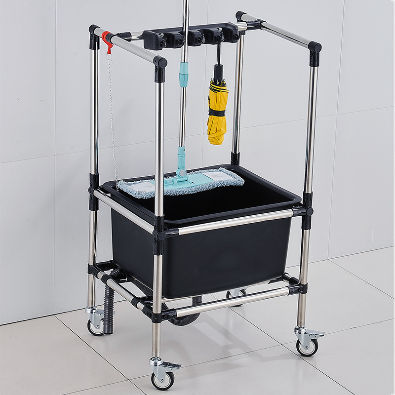 Lengthened Movable Mop Pool Large High Foot Washing Mop Mop Pool Sink Stainless Steel Pipe Hanger School Factory