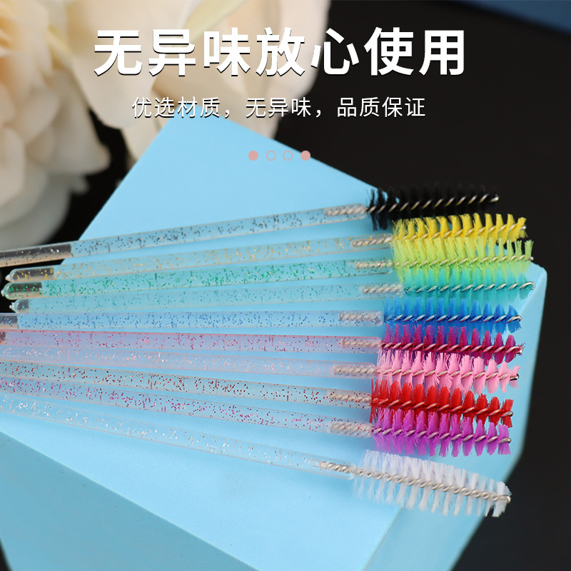 Manufacturer's new crystal eyelash brush spiral eyelash eyebrow brush eyelash brush solid multi-color mini eyelash comb