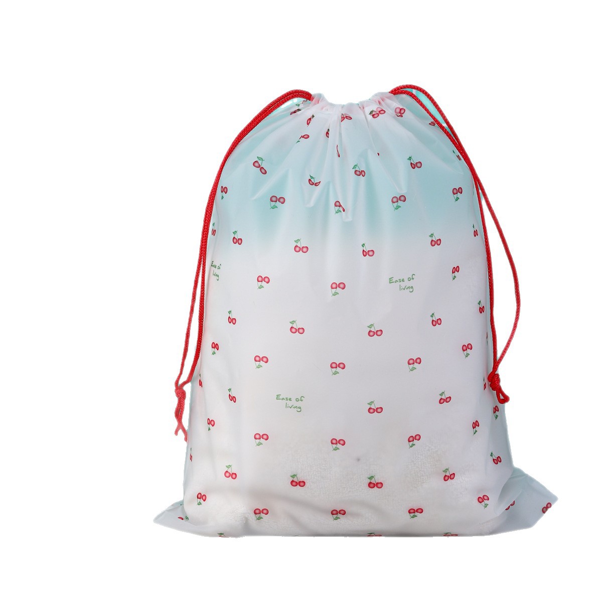 Cute Cherry Shoes Drawstring Drawstring Storage Bag Travel Portable Repackaging Drawstring Storage Bag Moisture-Proof and Anti-Fouling